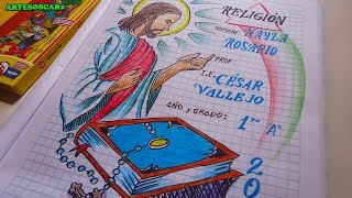 CARATULAS PARA CUADERNOS DE RELIGION caratulas faciles y bonitos CARATULAS PARA CUADERNOS DE RELIGION caratulas faciles y bonitos