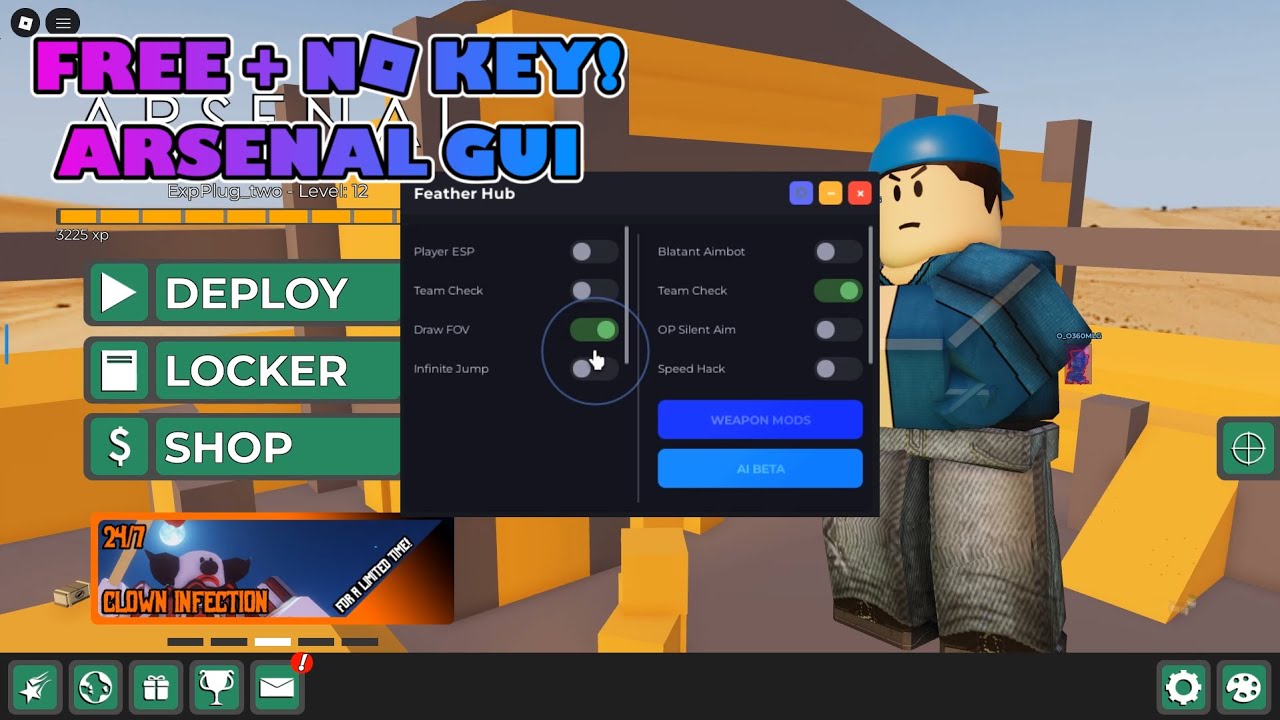 NEW Roblox Arsenal Script  Fly + Silent Aim + Speed + More