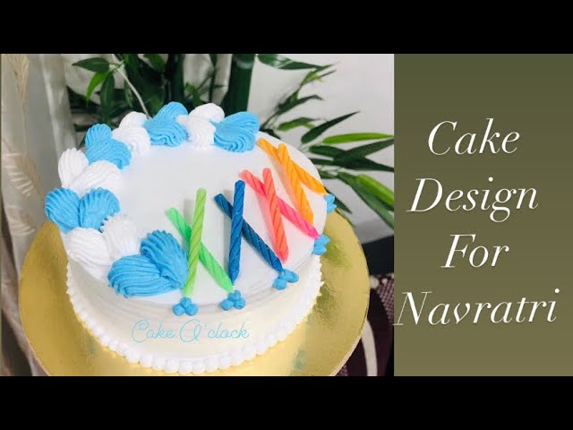 Printed Navratri Wish Cake  Douartbakery