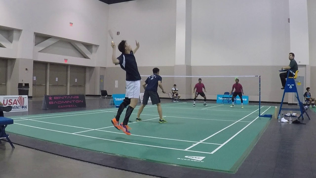 2018 Junior Nationals Badminton U19 Boys doubles Semi Finals part1