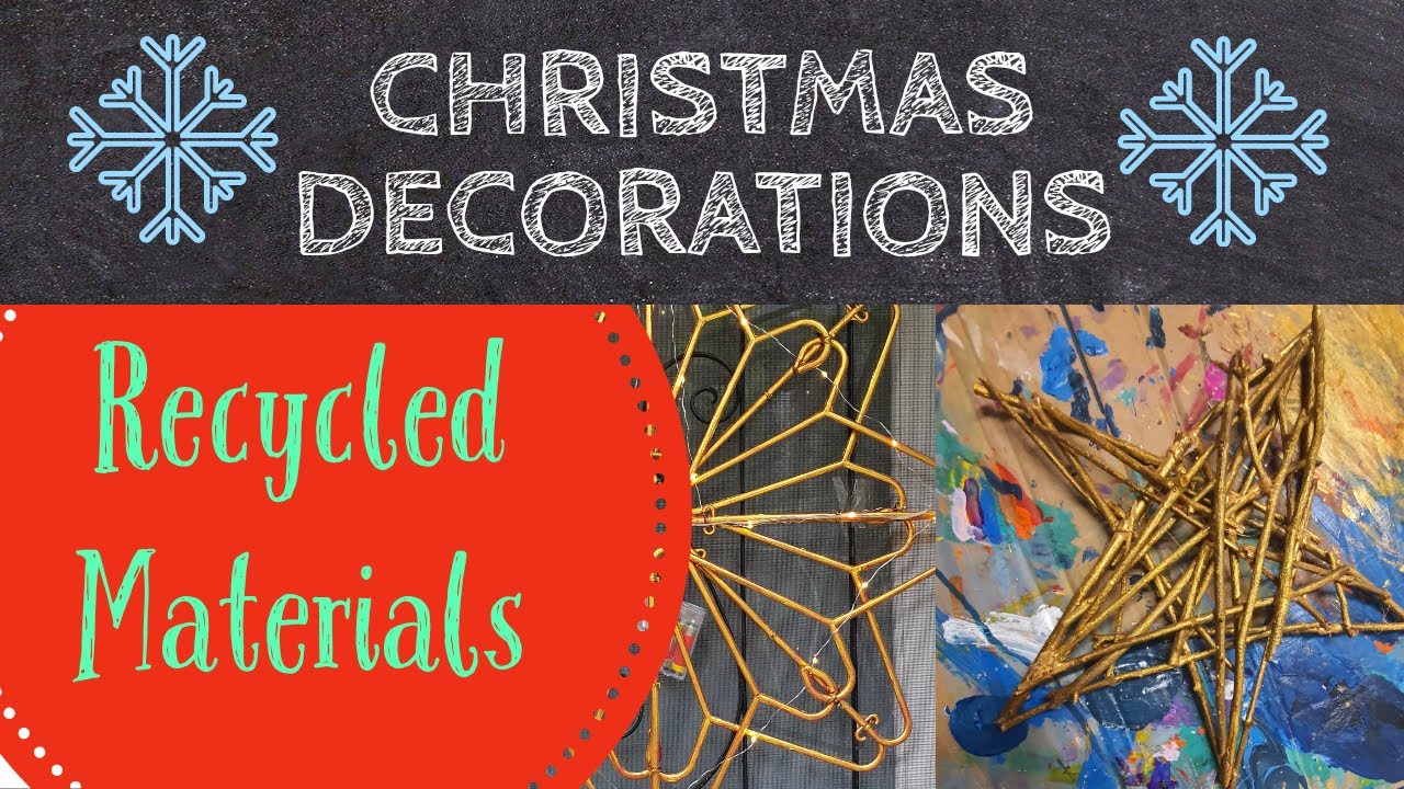 How to Make Christmas Decorations Using Recycled Materials | Christmas Tree Star | Recyle | DIY
