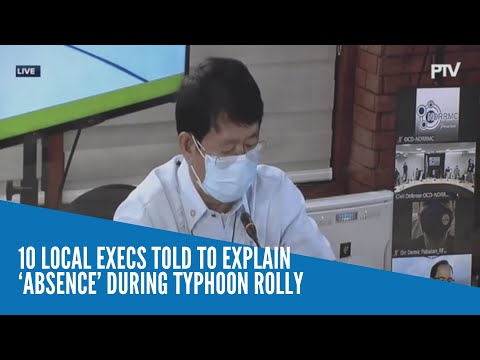 10 local execs told to explain ‘absence’ during Typhoon Rolly