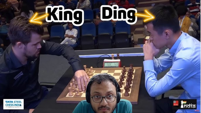 chess24.com on X: Both players see the funny side as @MagnusCarlsen flags Ding  Liren before he can give mate with R+K vs. K:   #c24live #ChampionsShowdown  / X