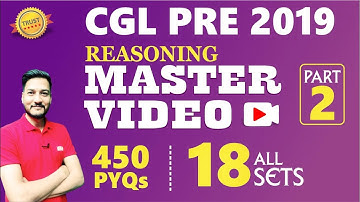 SSC CGL 2023-24 || SSC CGL 2019 Reasoning All Sets Previous Year Papers Best Solutions Part 02