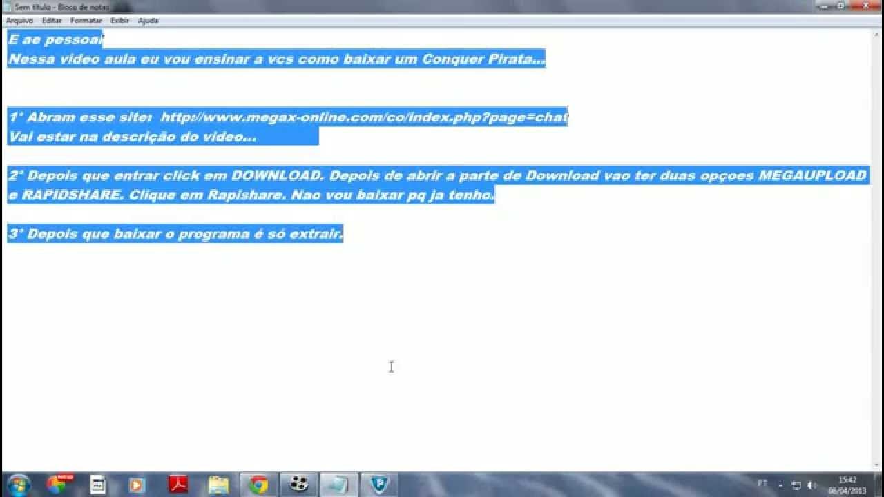 como baixar um conquer pirata YouTube