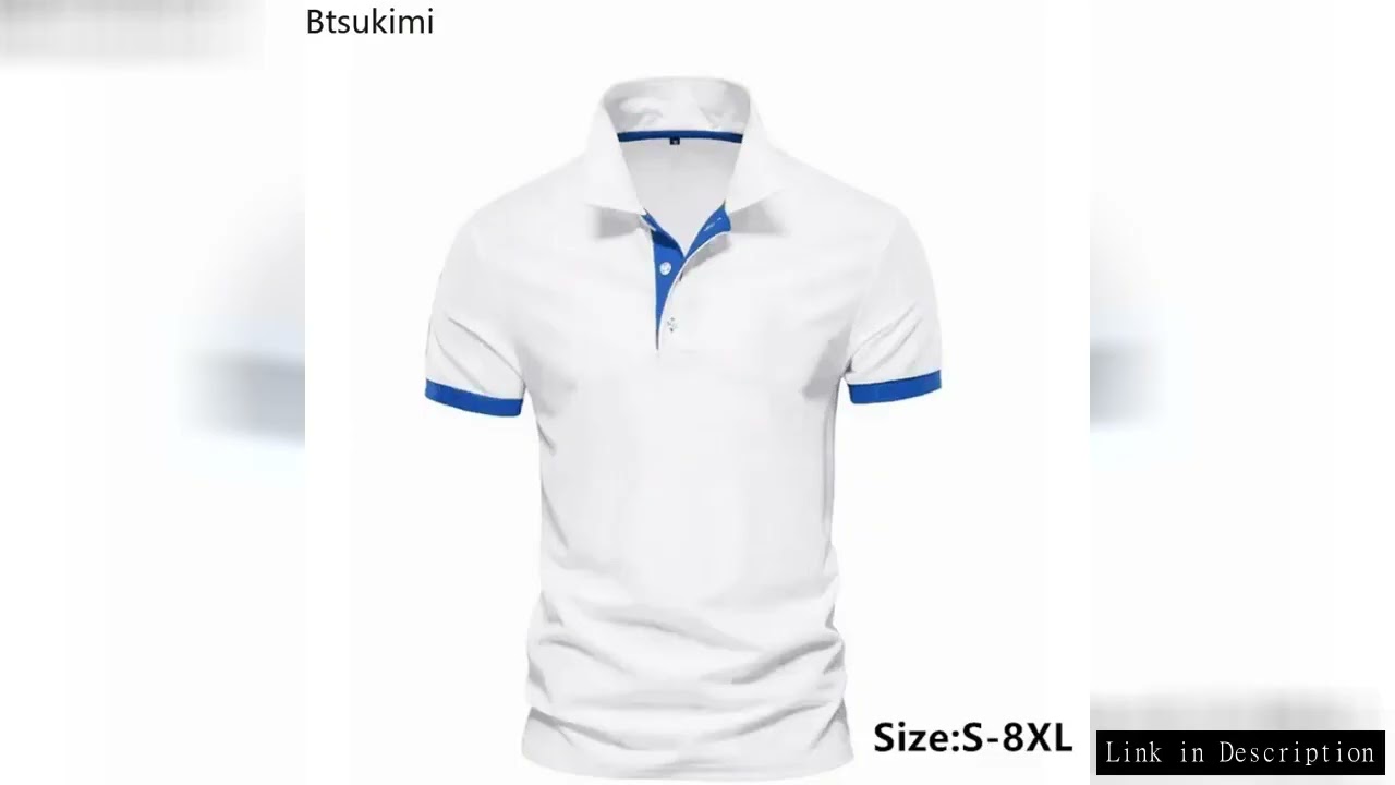 New 2025 Men's Summer Polo Shirt Fashion Business Casual T-shirt Breathable Golf Sportwear Short Sle