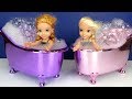 BATH time ! Elsa and Anna toddlers - Bubbles - LOL surprise dolls - evening routine - bedtime story