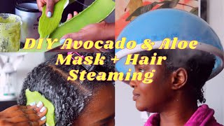 DIY Recipe - Avocado &amp; Aloe Deep Conditioner + Steam Treatment w/ KISS Red Pro Hair Therapy Steamer