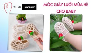 #96 Móc Giày Lưới Mùa Hè Cho Bé Siêu Dễ | Móc Giày Lưới Quả Dâu Kute Cho Baby | Mimi Handmade screenshot 5