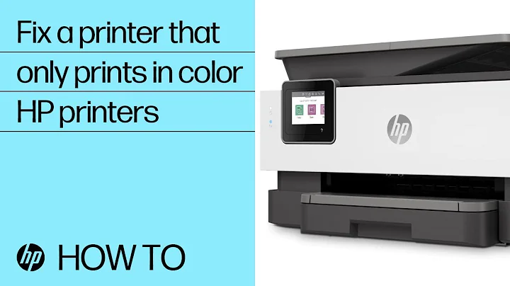 How to fix an HP printer that only prints in color ink | HP Printers| HP Support