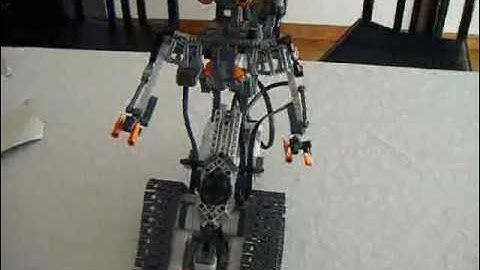 This LEGO Johnny 5 robot can drive around, aim and shoot!