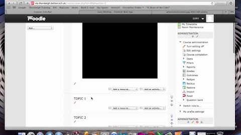 Adding a Video in Moodle