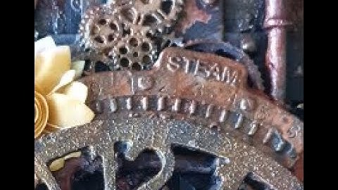 Rusty mixed media canvas