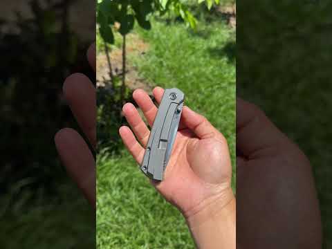 Plain titanium handle, M390 insert, brass washers, support bushing system