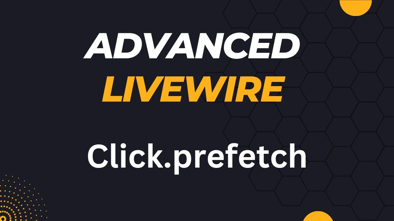 Livewire Click.prefetch: Make External Data Load "Instantly" - YouTube