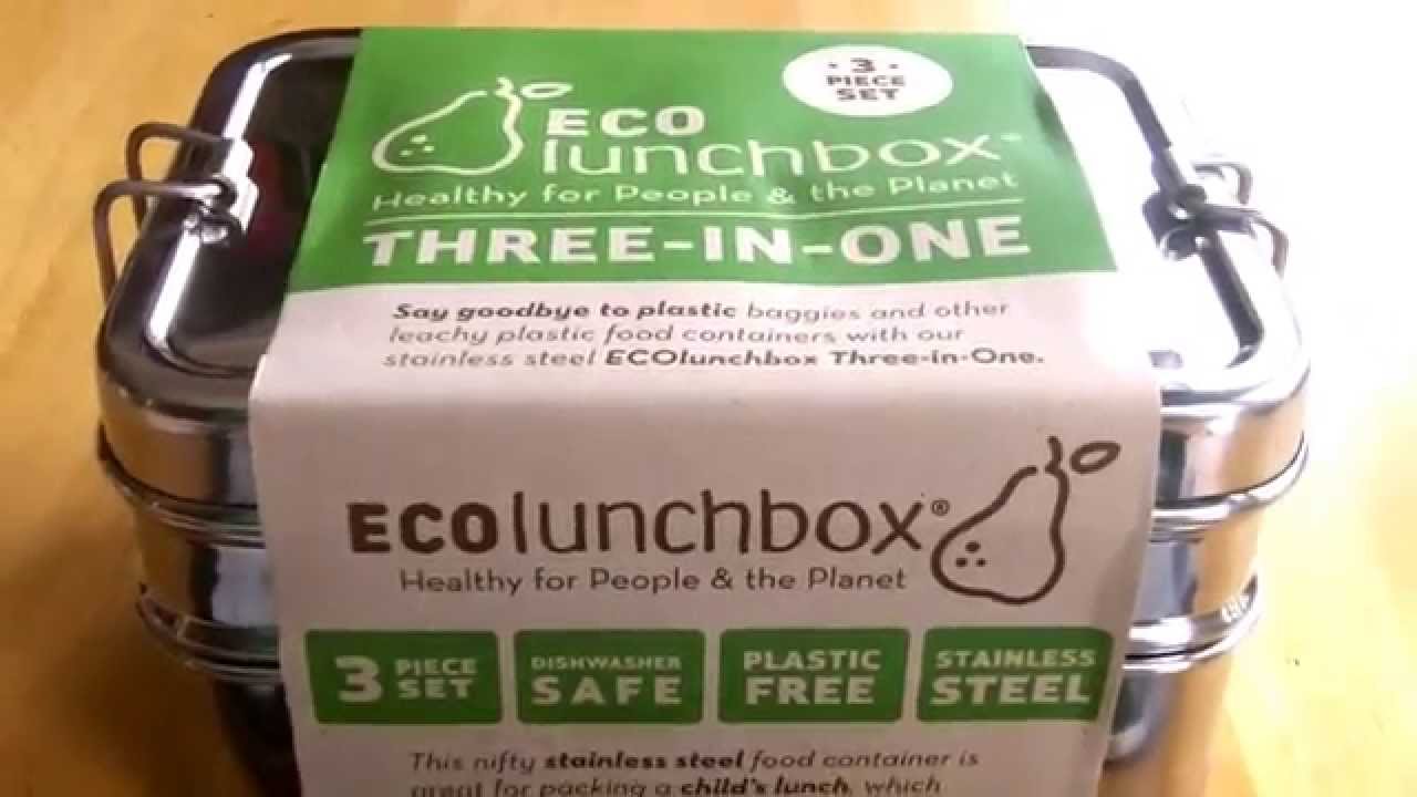 ECOlunchbox Three in One Stainless Steel Food Container Set