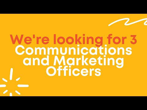 Come and join our communications and marketing team!
