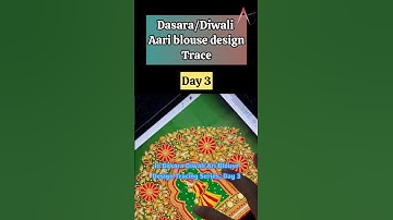 Dussehra /Diwali aari blouse 🧵👚design tracing series day 3 / using Procreate |Anika designers