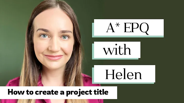 What makes an A* EPQ title? Advice from an EPQ teacher