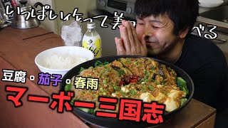 【大食い】麻婆で豆腐と茄子と春雨をたくさん食べたら最高な三国志なキングダム【モッパン】