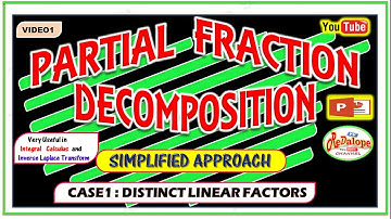 PARTIAL FRACTION DECOMPOSITION (VIDEO1) ReDalope TV         (Simplified Approach)