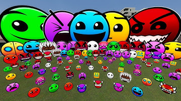 Lobotomy Nextbots | Geometry Dash Difficulty Faces, Angry Munci Family Nextbots on the hotel in Gmod