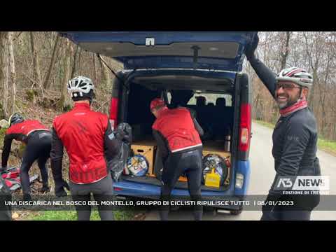 UNA DISCARICA NEL BOSCO DEL MONTELLO, GRUPPO DI CICLISTI RIPULISCE TUTTO   | 08/01/2023