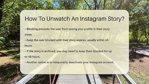 How To Unwatch An Instagram Story? - Everyday-Networking