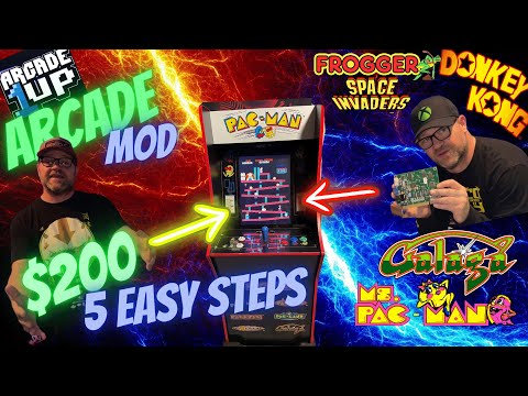 How to Mod Upgrade Arcade1up | DIY Arcade $200 - Play The Best Retro Games of All Time!