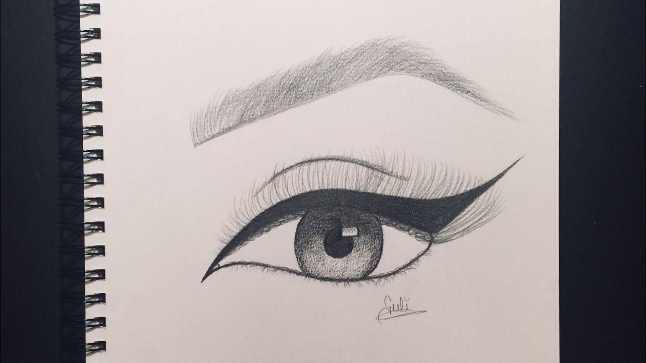 How to draw a easy eye - YouTube