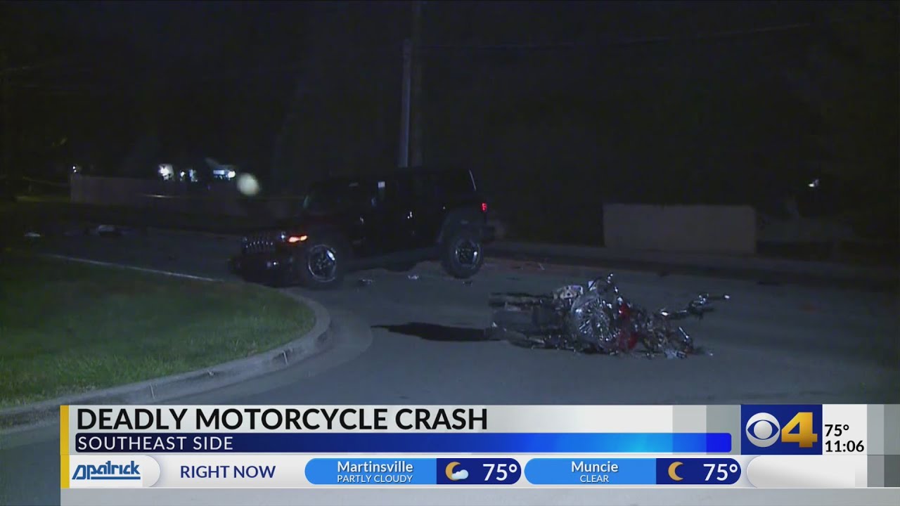 Person is killed in motorcycle crash - YouTube