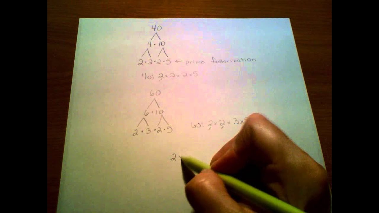 5 GCF Factor tree - YouTube