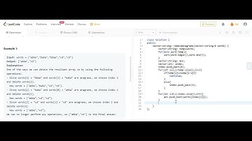 2273  Find Resultant Array After Removing Anagrams