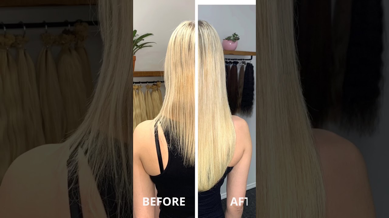 Before After Micro Bond Hair Extension YouTube