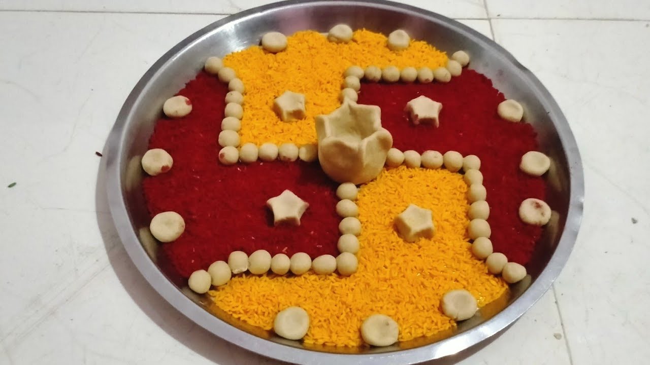 Navratri Thali Decoration Idea Thali Decoration Idea Aarti Thali 