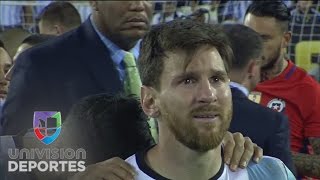 Messi lloró por otra final perdida