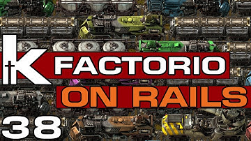 Factorio On Rails | 38 | Batteries and Robot Frames | Factorio Train Base Let