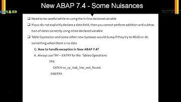 024 ABAP 7 4 for S4HANA   Nuisances of ABAP7 4 Syntaxes
