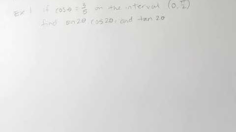 5-5 Multiple-Angle and Product-to-Sum Identities Part 1