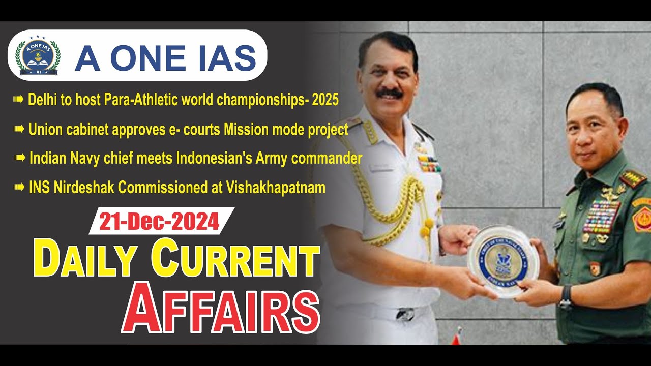 Daily Current Affairs | 21th Dec 2024 | A One IAS - YouTube