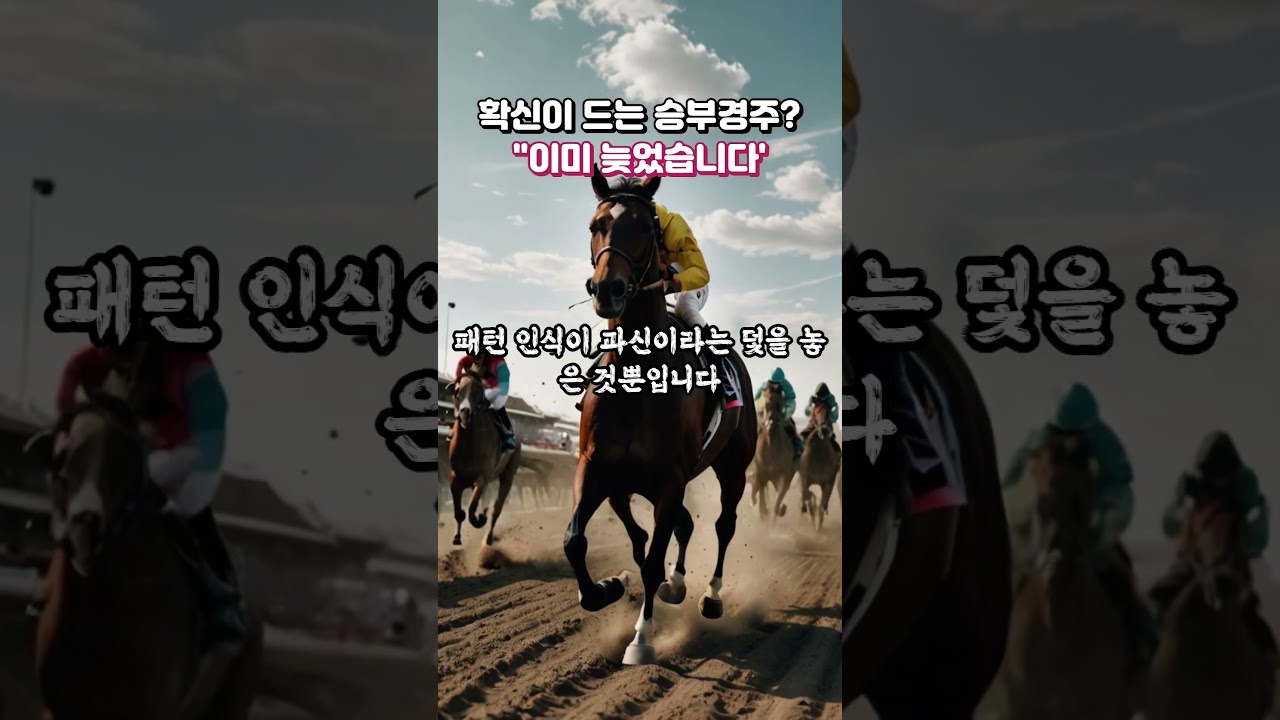 경마에서 확신 드는 승부경주? 이미 늦었습니다!