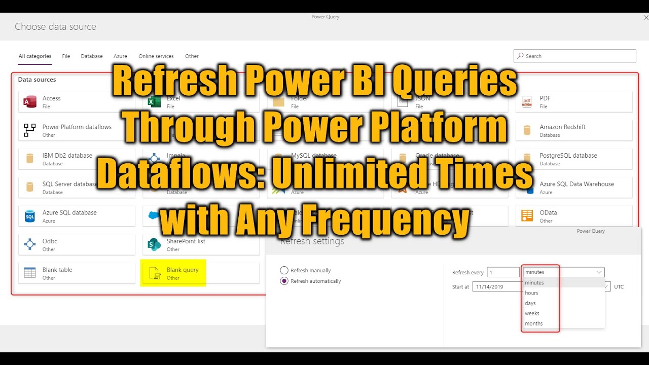 Refresh Power BI Queries Through Power Platform Dataflows   Unlimited Times with Any Frequency