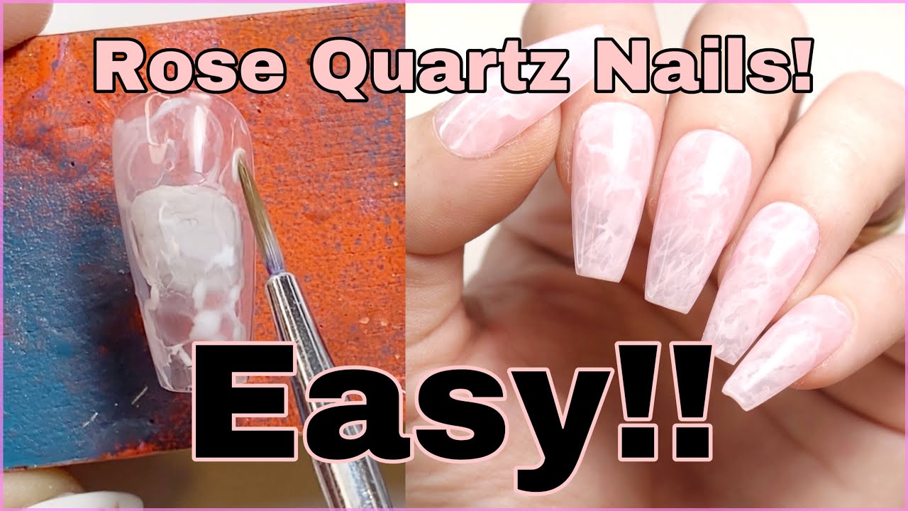 Rose Quartz Nails! EASY!