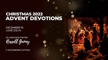 Advent Devotion - December 16 (Luke 2:12-14)