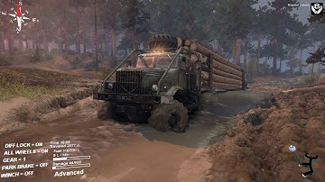 Spintires - Kraz delivering long logs - Coast map