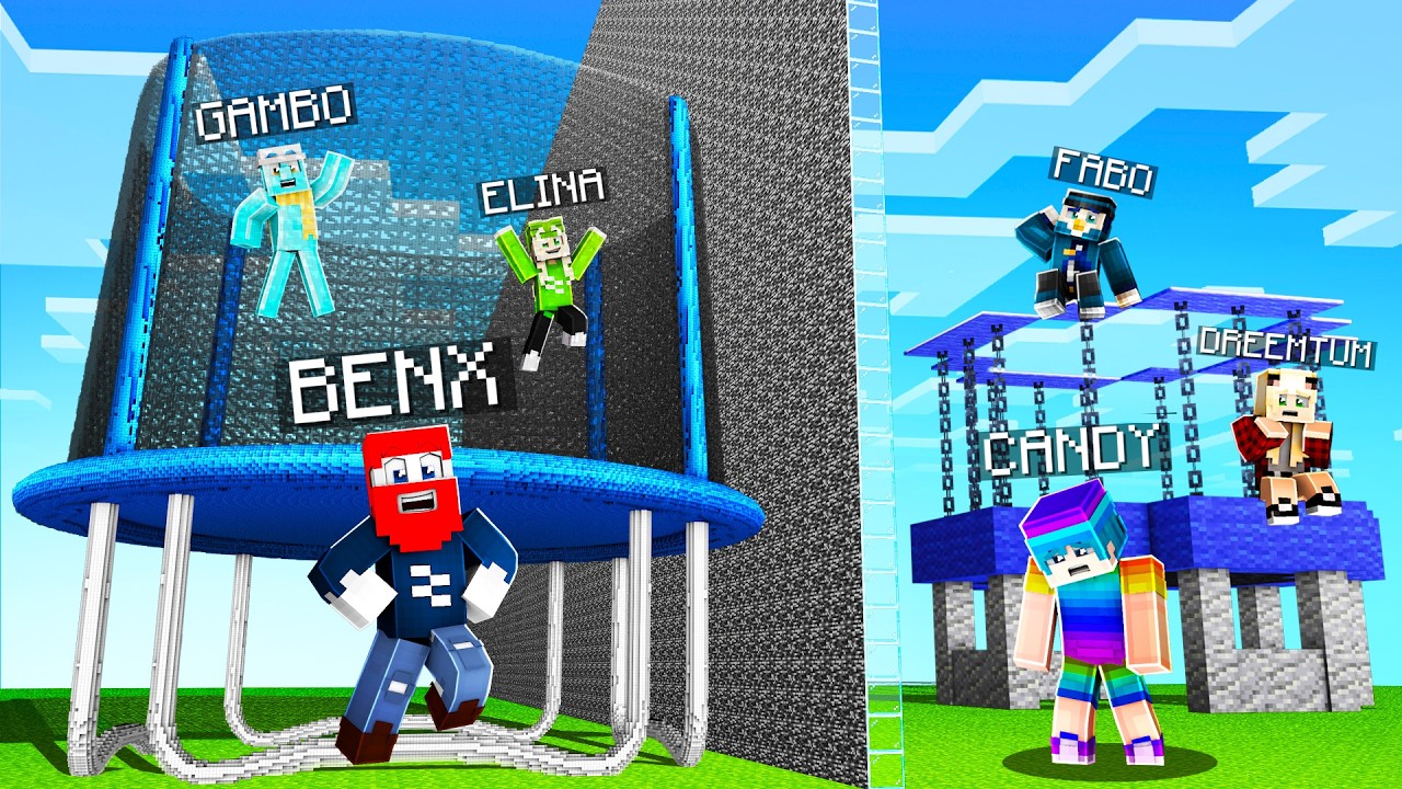 WELCHES TEAM BETRÜGT? im TRAMPOLIN BUILD BATTLE