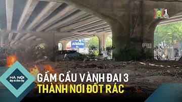 Gầm cầu vành đai 3 thành nơi đốt rác | Hà Nội đẹp và chưa đẹp