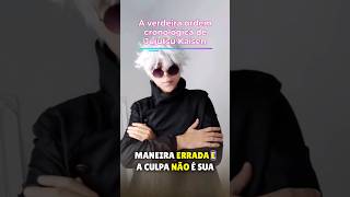Qual a ordem cronológica do anime de Jujutsu Kaisen?