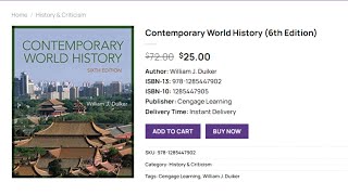 Pdf Contemporary World History 6Th Edition - Price 25 Ebook