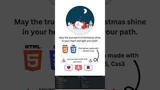 Santa model developed using HTML CSS For more coding tips follow me #shorts #coding #xmas #html #css